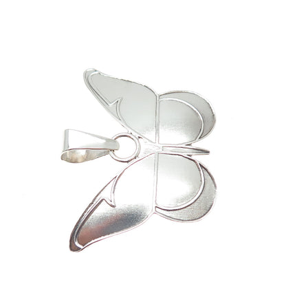 DANIELA 925 Sterling Silver Vintage Mexico Modernist Butterfly Pendant