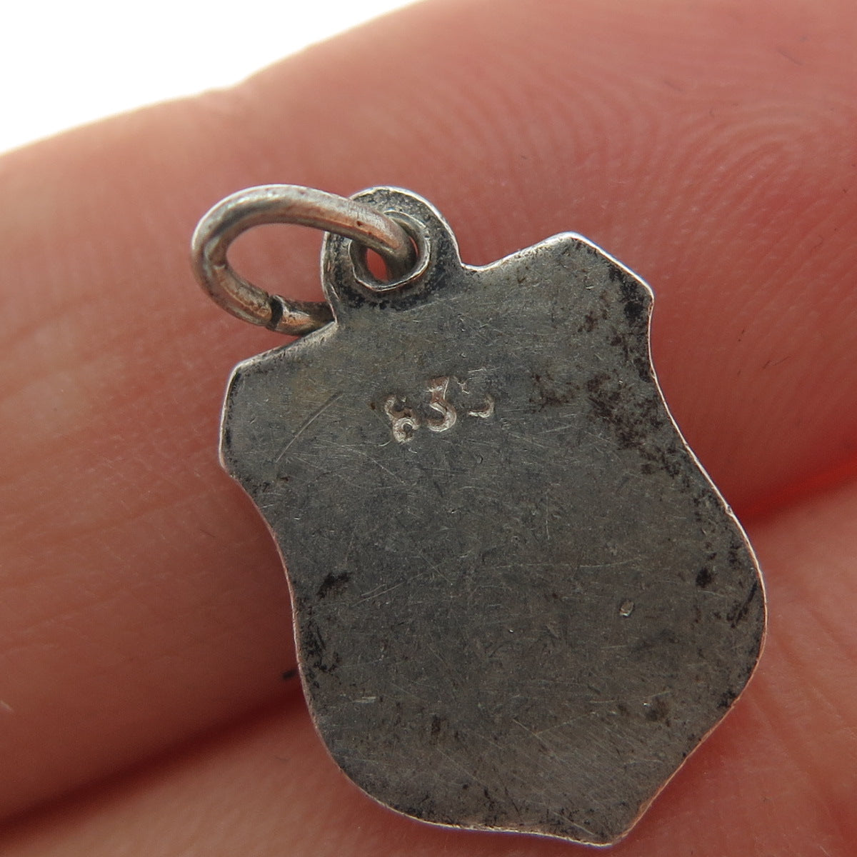 835 Silver Vintage Enamel Nurtingen Coat of Arms Minimalist Charm Pendant