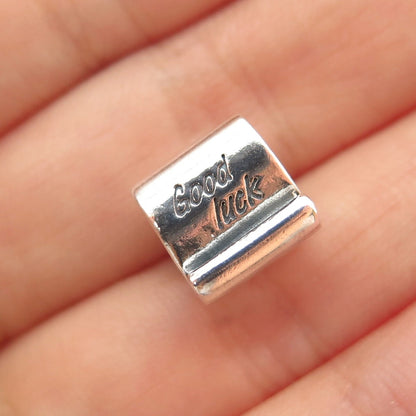 PANDORA 925 Sterling Silver Good Luck Celtic Triskelion Slide Bead Charm