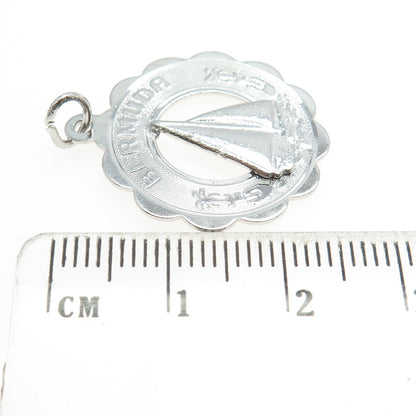 CREA 925 Sterling Silver Vintage "Bermuda" Sailboat Pendant