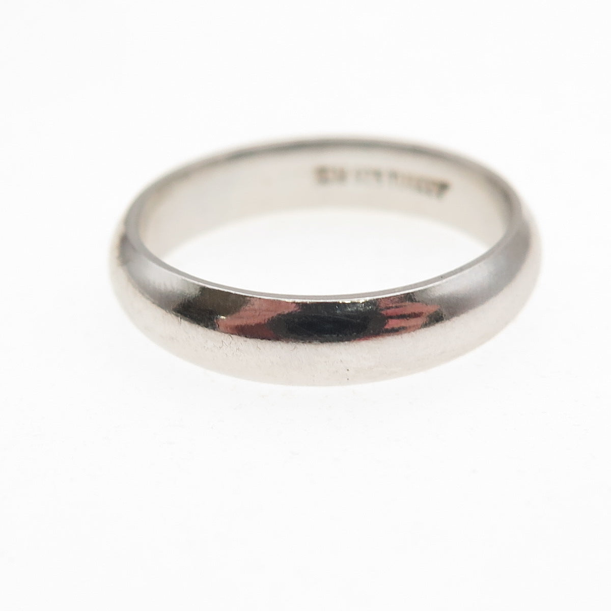 925 Sterling Silver Vintage Classic Wedding Band Ring Size 6.25