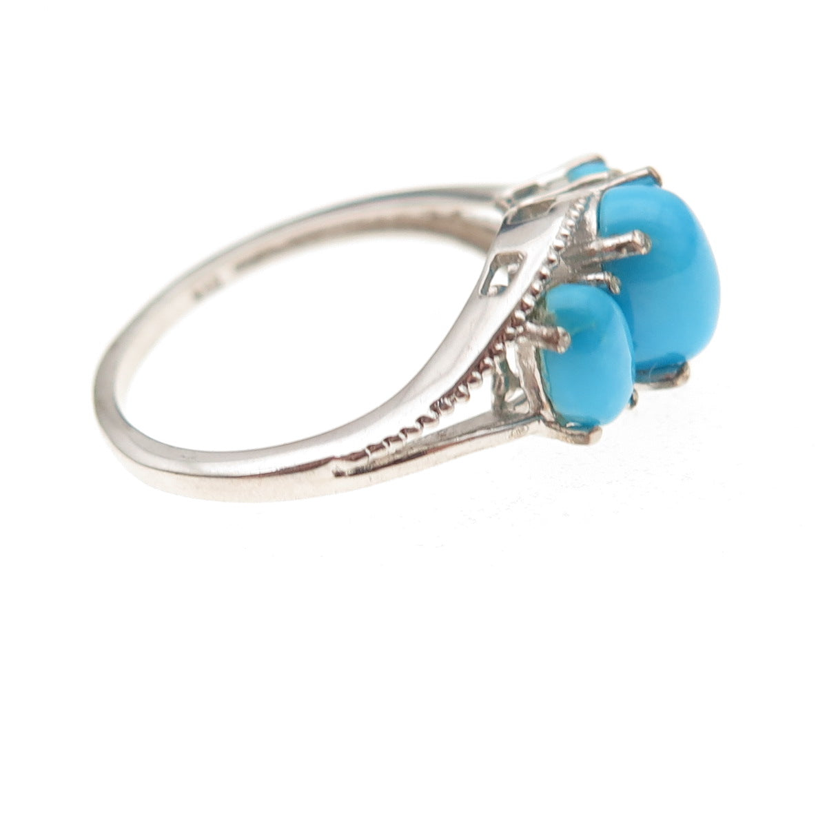 Chuck Clemency 925 Sterling Silver Real Sleeping Beauty Turquoise Ring Size 8.25