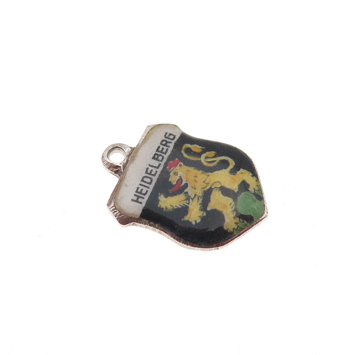 935 Silver Vintage Enamel Heidelberg Germany Mini Charm Pendant