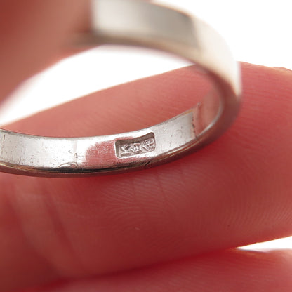 925 Sterling Silver Antique Chinese Export Real Diamond Band Ring Size 6.5