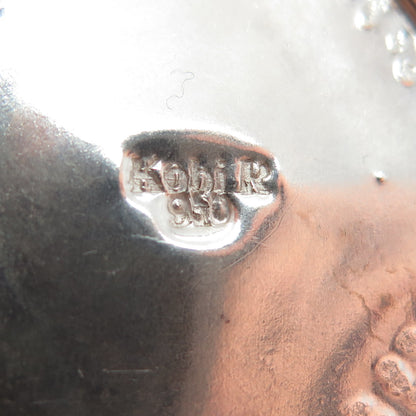 KOBI ROTH 950 Silver Vintage Israel Real Agate Modernist Pendant