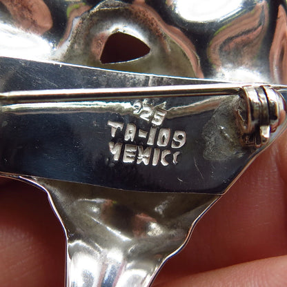 925 Sterling Silver Vintage Mexico Clown Pin Brooch