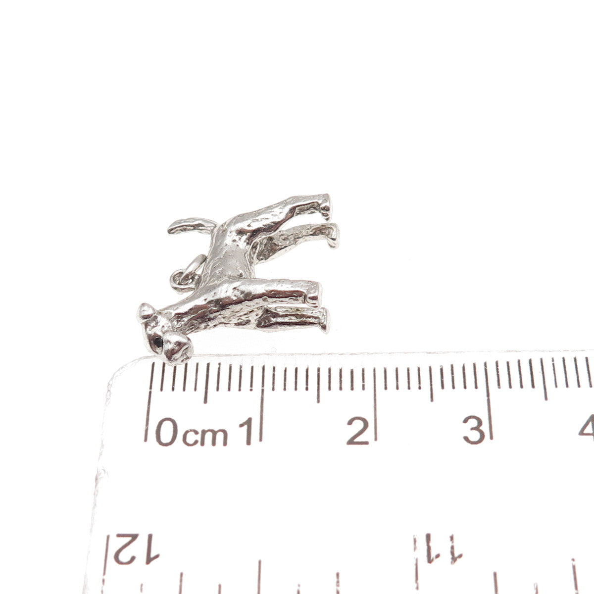 WELLS 925 Sterling Silver Vintage Airedale Terrier 3D Mini Charm Pendant