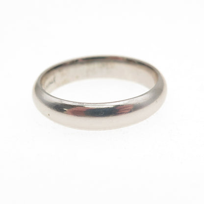 925 Sterling Silver Vintage Classic Wedding Band Ring Size 6.25