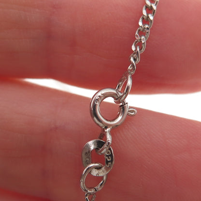 Chuck Clemency Sterling Silver Real Tanzanite Tennis & Curb Chain Necklace 18"