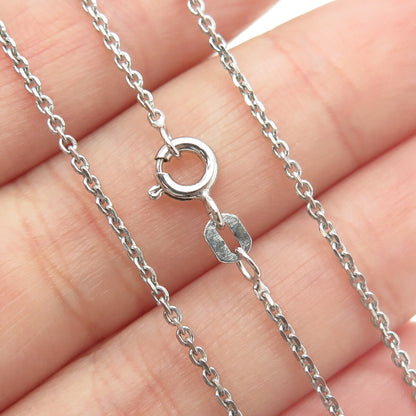 925 Sterling Silver Italy Round-Cut C Z Circle of Life Heart Chain Necklace 16"