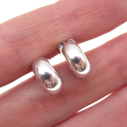 925 Sterling Silver Vintage Hoop Earrings