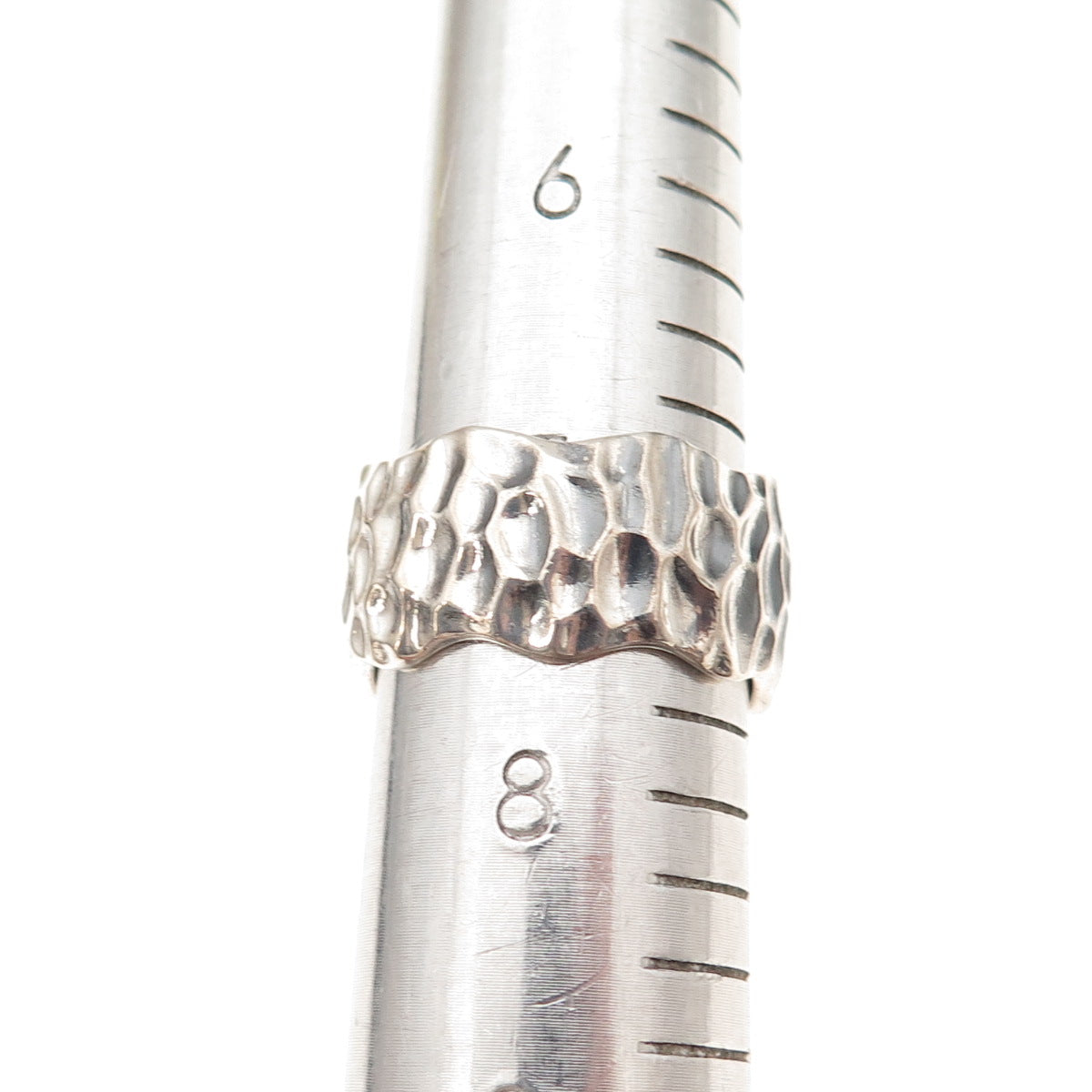 Marie Jennifer 925 Sterling Silver Vintage Modernist Wide Band Ring Size 7.5