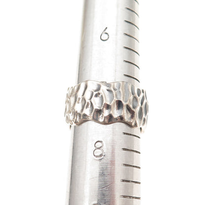 Marie Jennifer 925 Sterling Silver Vintage Modernist Wide Band Ring Size 7.5