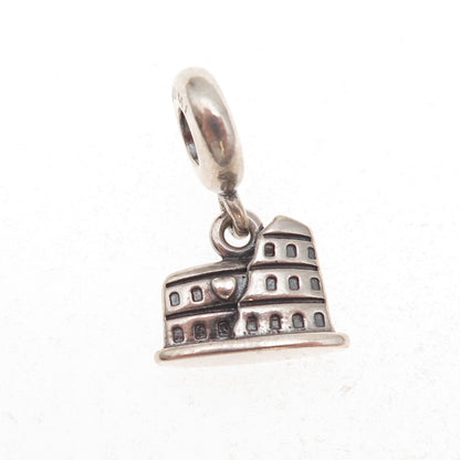 Pandora 925 Sterling Silver Rome Colosseum Dangle Charm