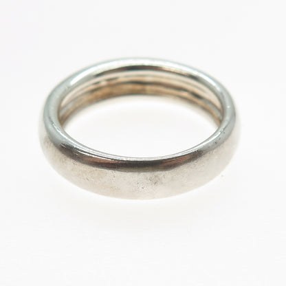 925 Sterling Silver Vintage Classic Wedding Band Ring Size 8.5