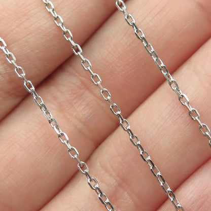 925 Sterling Silver Cable Chain Necklace 16"