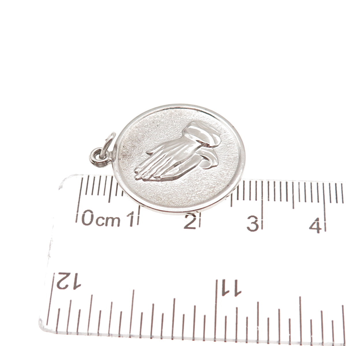 925 Sterling Silver Vintage Prayer Hands Charm Pendant