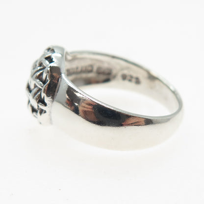MWS Mark Wasserman Samara Sterling Silver Vintage Woven Oxidized Ring Size 6.25