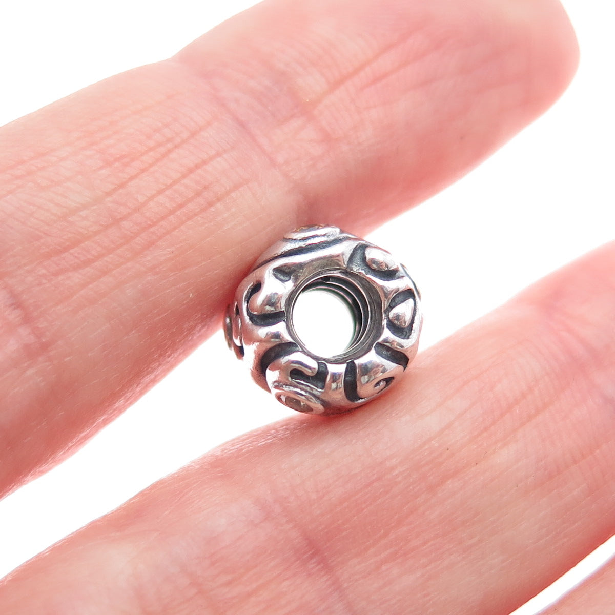 PANDORA 925 Sterling Silver Yellow C Z Day Dream Slide Bead Charm