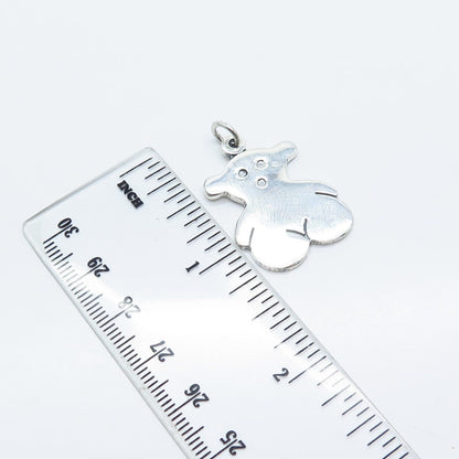 950 Silver Vintage Bear Pendant