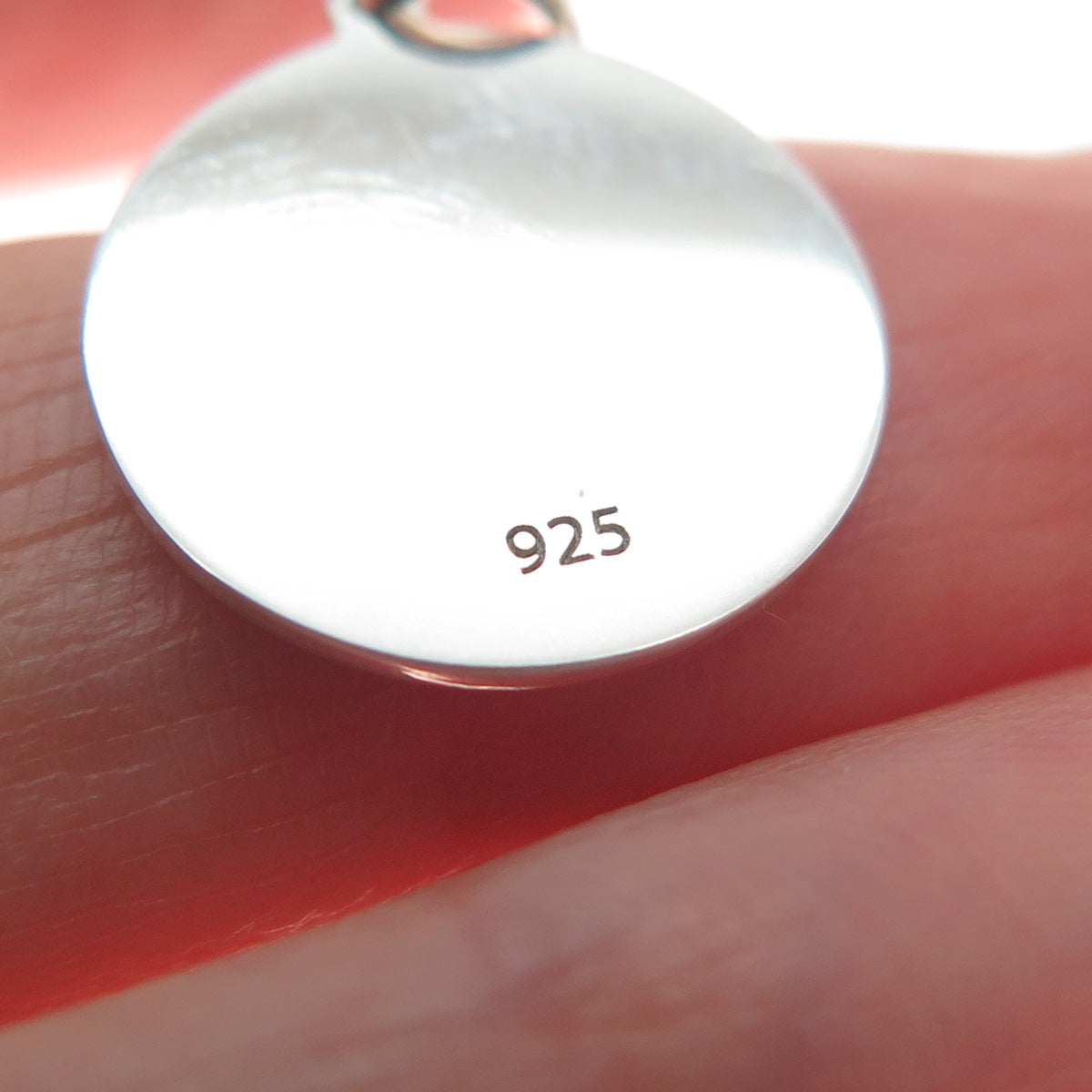 925 Sterling Silver Purple Pink Enamel It's A Girl Crown Minimalist Pendant