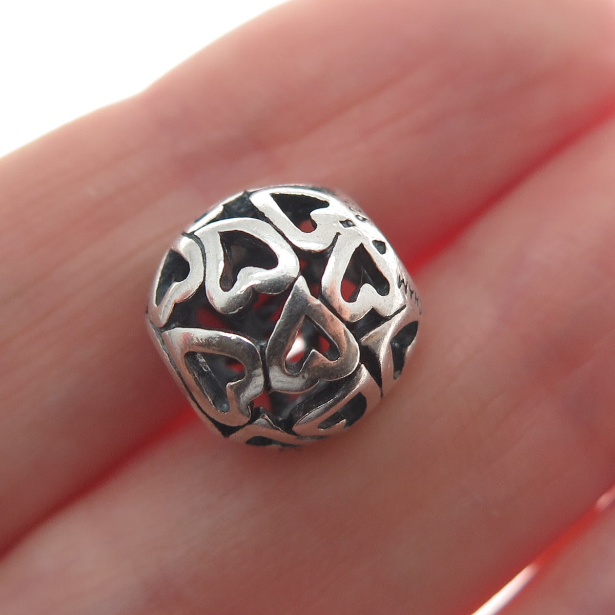 CHAMILIA 925 Sterling Silver Open Hearts Love Bead Charm