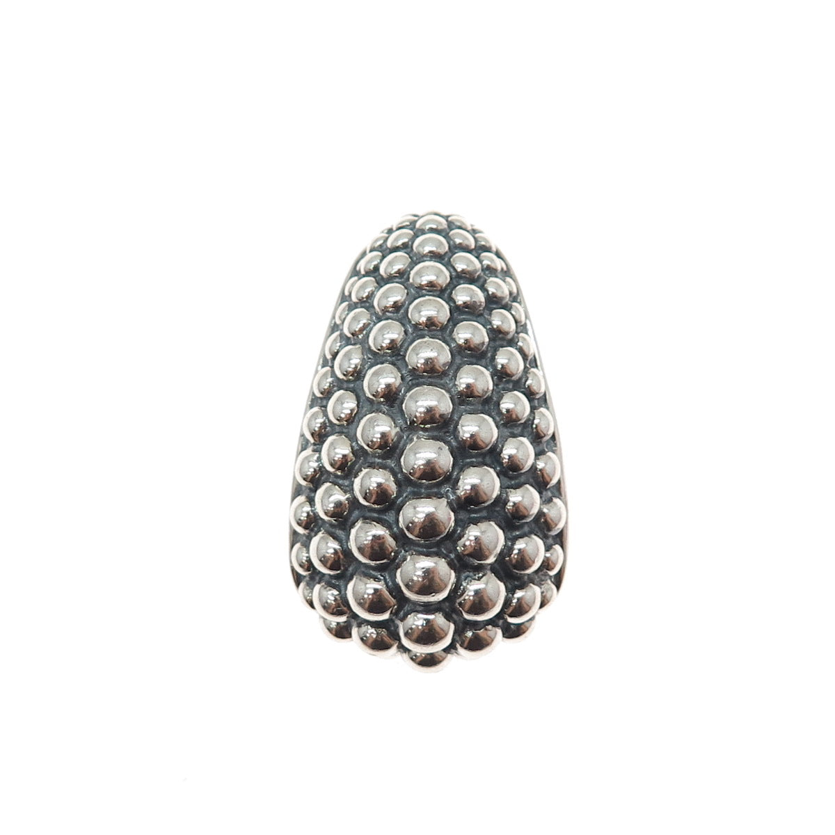 MICHAEL DAWKINS 925 Sterling Silver Vintage Modernist Beaded Dome Slide Pendant