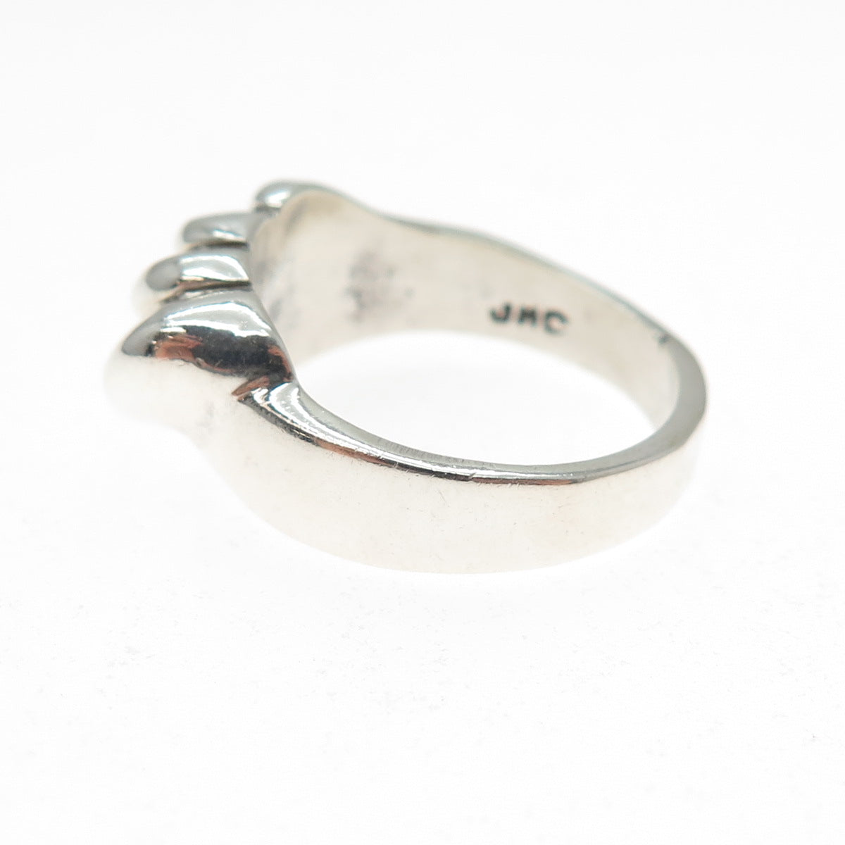 925 Sterling Silver Vintage Mexico Modernist Wing Ring Size 7.5