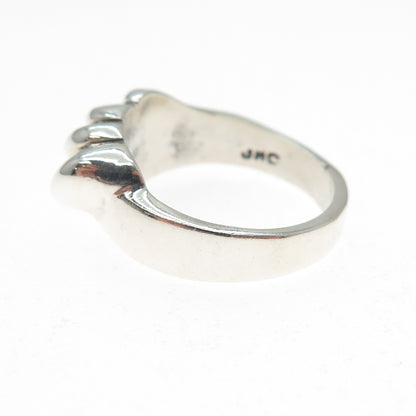 925 Sterling Silver Vintage Mexico Modernist Wing Ring Size 7.5