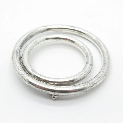 925 Sterling Silver Vintage Mexico Modernist Pin Brooch
