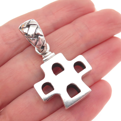 SAINT 925 Sterling Silver Vintage Casa Cross Pendant
