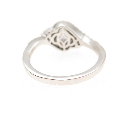 Chuck Clemency 925 Sterling Silver Real Green Amethyst & White Topaz Ring Size 8