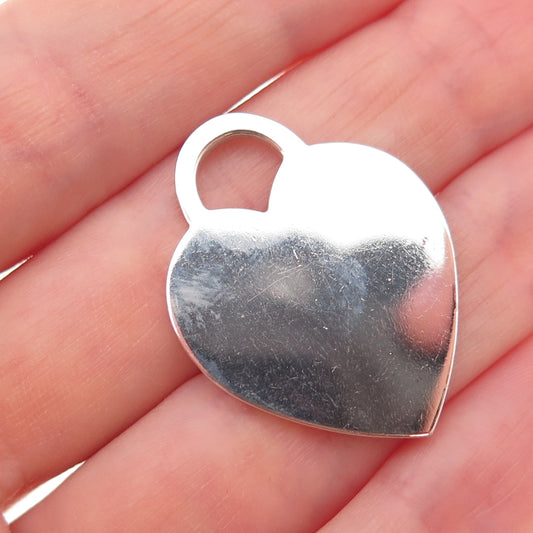 Tiffany & Co. 925 Sterling Silver Vintage Return to Tiffany Heart Tag Pendant