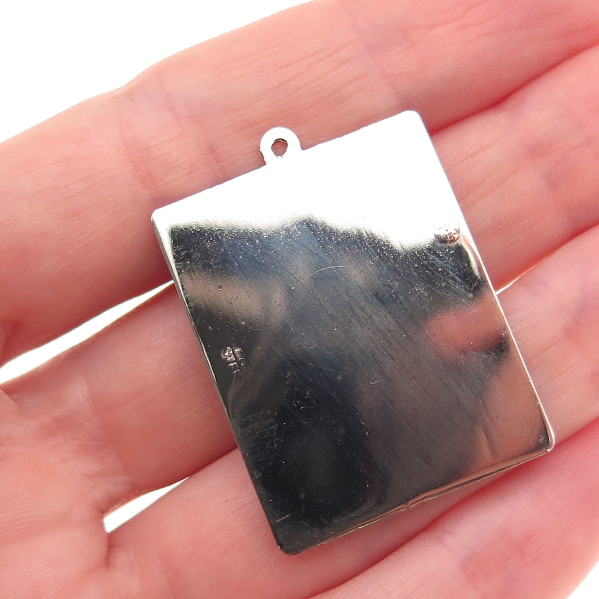 925 Sterling Silver Vintage Aries Zodiac Sign Oxidized Charm Pendant