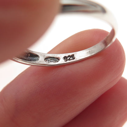 Ste Bee 925 Sterling Silver 2-Tone Vintage Modernist Oxidized Ring Size 7.75