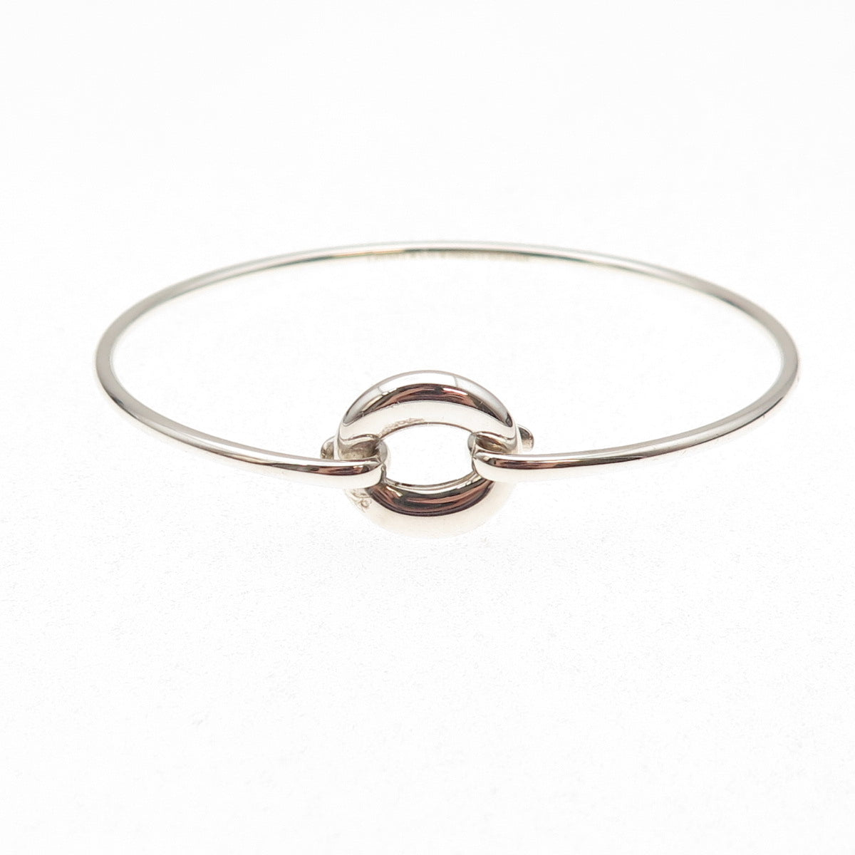 Tiffany & Co. Elsa Peretti 925 Sterling Vintage Sevillana O Bangle Bracelet 6"