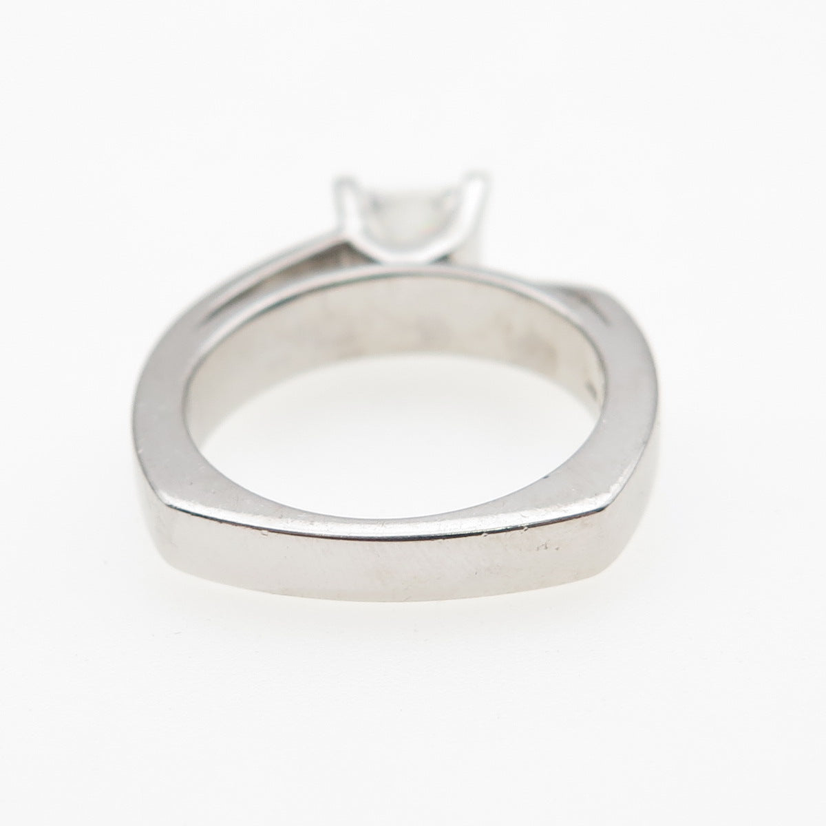 925 Sterling Silver Princess-Cut C Z Engagement Ring Size 6.25