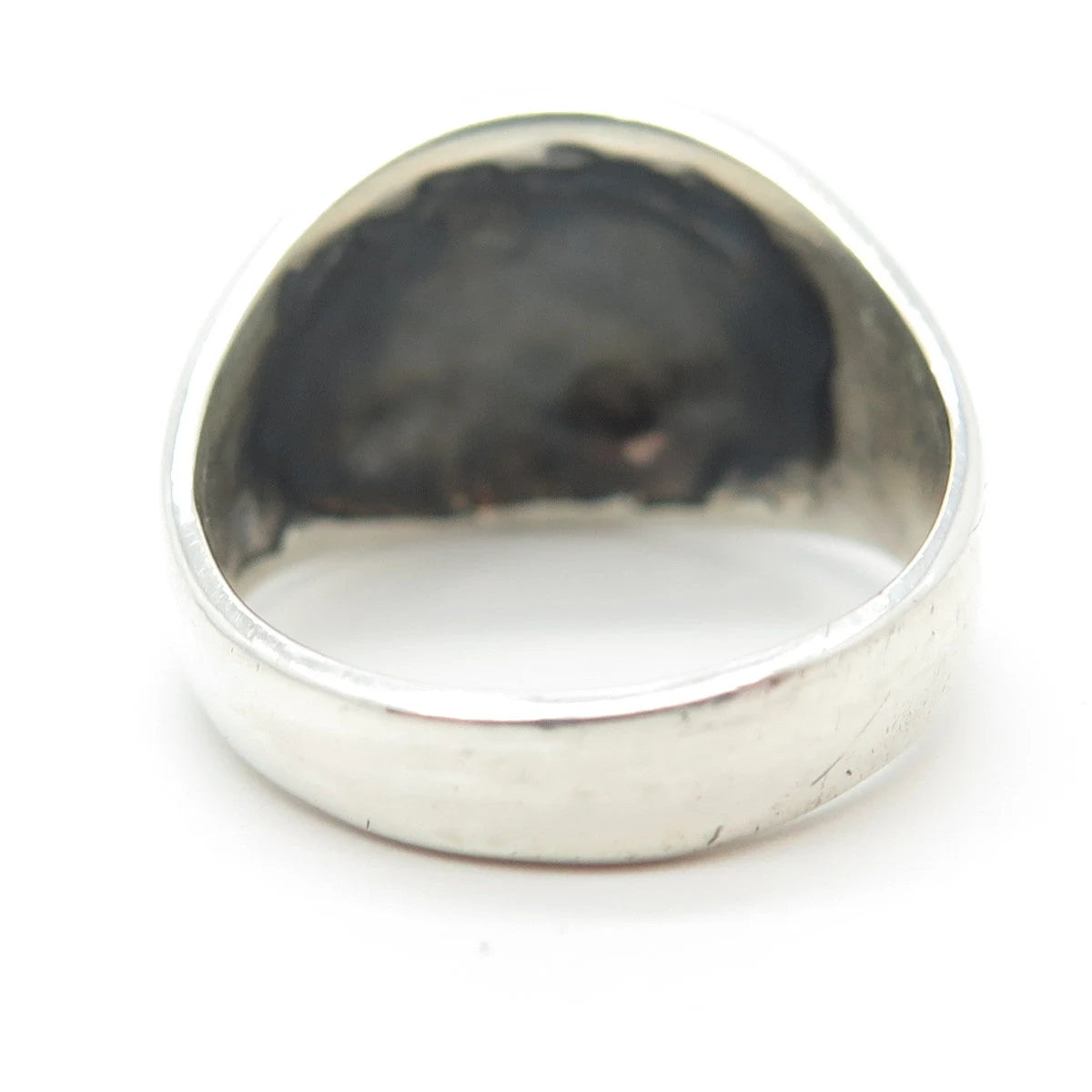 925 Sterling Silver Vintage Ribbed Ring Size 7.75