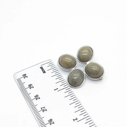 925 Sterling Silver Vintage Smibo Real Jasper Gem 4-Stone Pin Brooch
