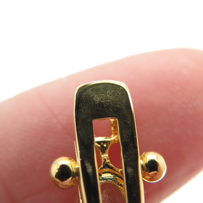 925 Sterling Silver Gold Plated Real Amethyst & Blue Topaz Bracelet 7.25"