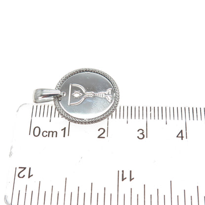 925 Sterling Silver Vintage Italy Chalice / Goblet Judaica Minimalist Pendant