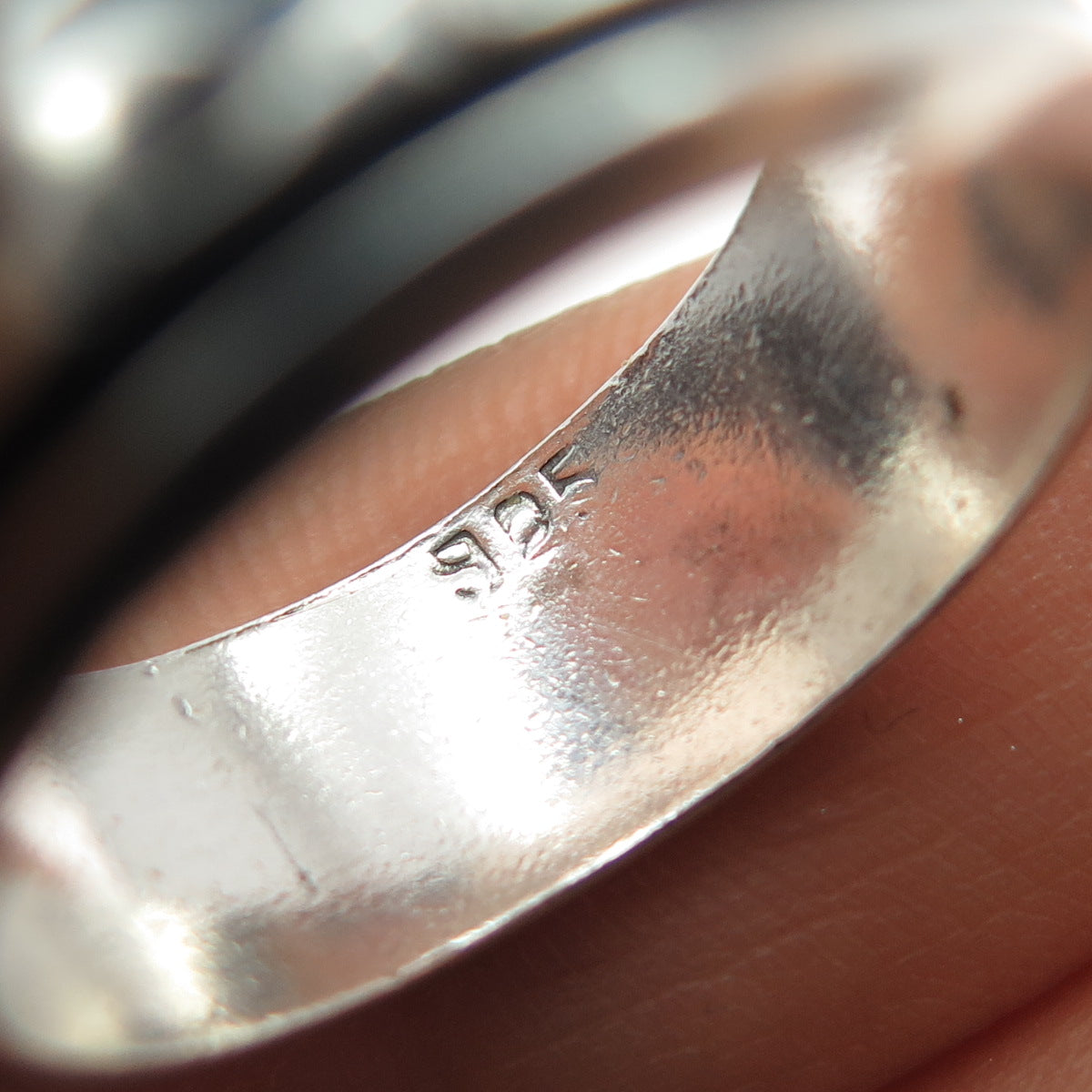 925 Sterling Silver Vintage Mexico Arrow Oxidized Rotating Band Ring Size 9.5