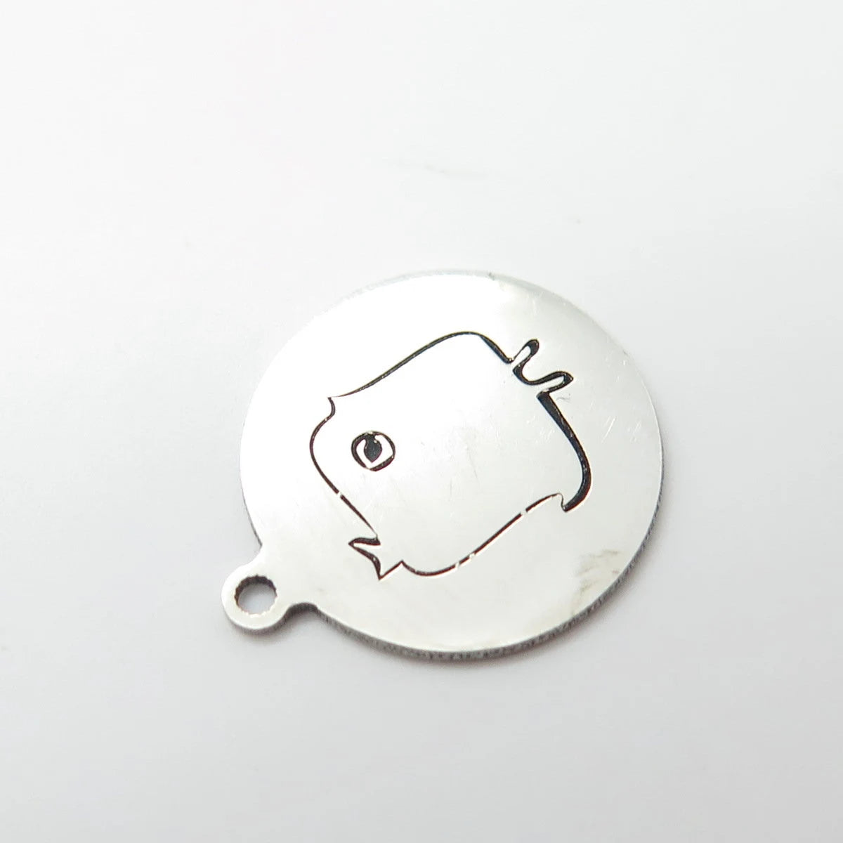 925 Sterling Silver USA Two In Town Chick Bird Charm Pendant