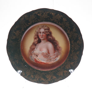 Empire Porcelain Co. Antique Stoke on Trent Portrait Porcelain Cabinet Plate