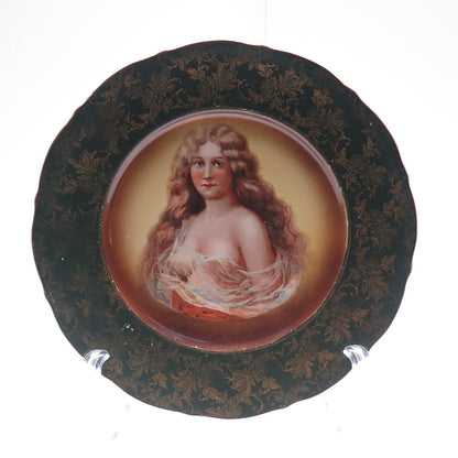 Empire Porcelain Co. Antique Stoke on Trent Portrait Porcelain Cabinet Plate