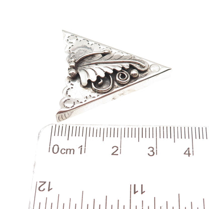 Old Pawn 925 Sterling Silver Vintage Southwestern Feather Tribal Belt Tip