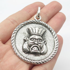 800 Silver Vintage Tribal Face Pendant