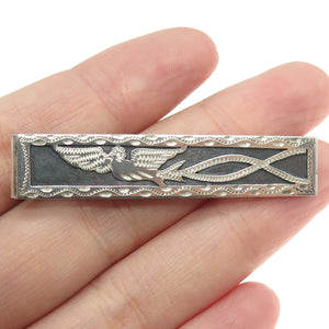 900 Silver Vintage Guatemala Phoenix Bird Tie Clip