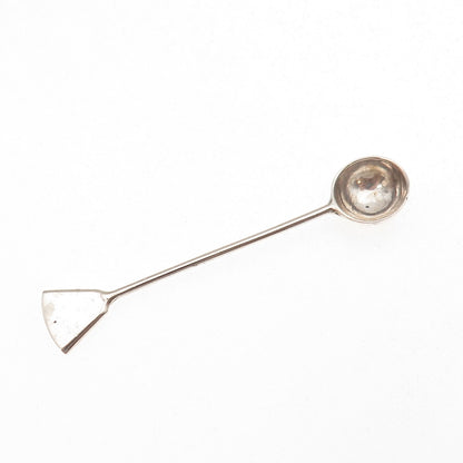 925 Sterling Silver Vintage Mexico Oxidized Sniffer Spoon