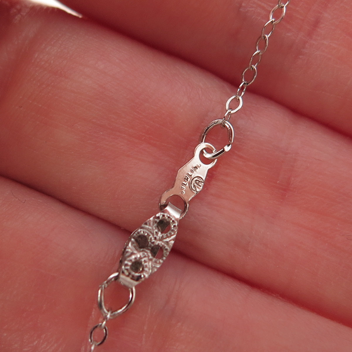 925 Sterling Silver Vintage Aquarius Zodiac Sign Cable Chain Necklace 18"